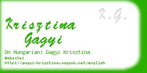 krisztina gagyi business card